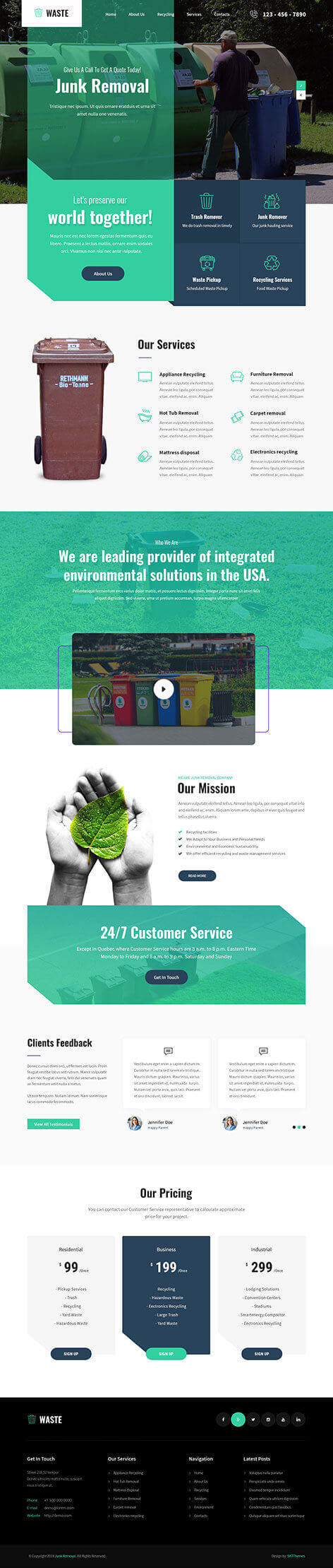 Waste Management WordPress theme2