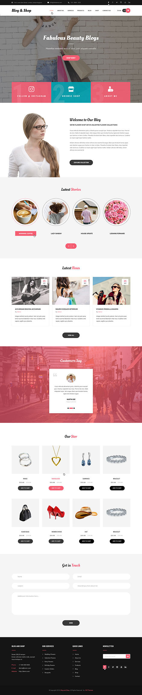 blog and shop WordPress theme