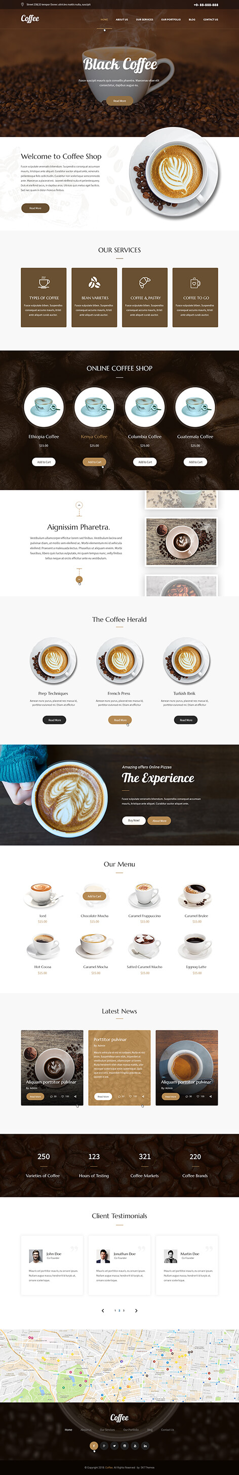 coffee shop WordPress theme