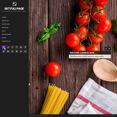 full frame WordPress theme