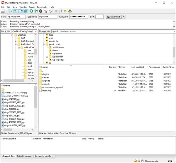 connect to filezilla