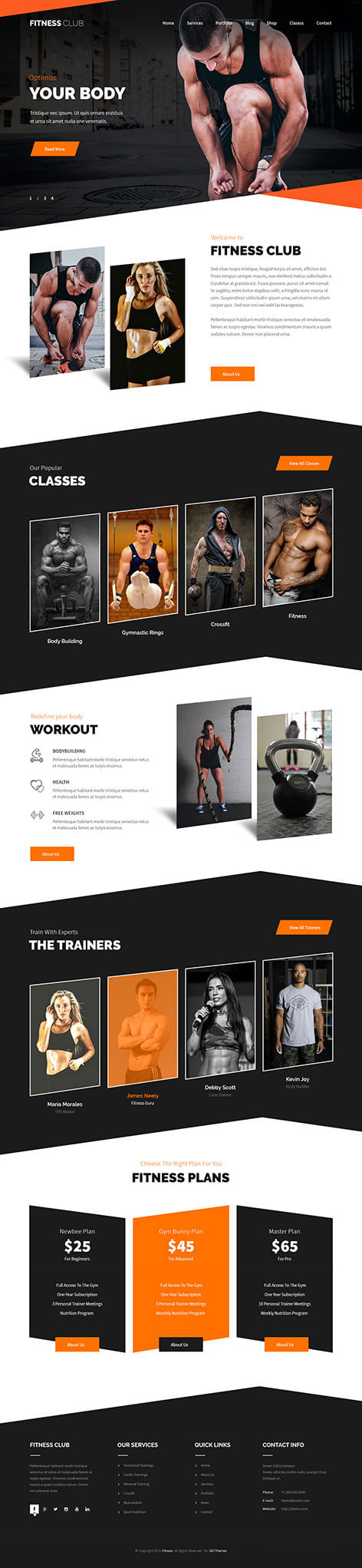 fitness life WordPress theme