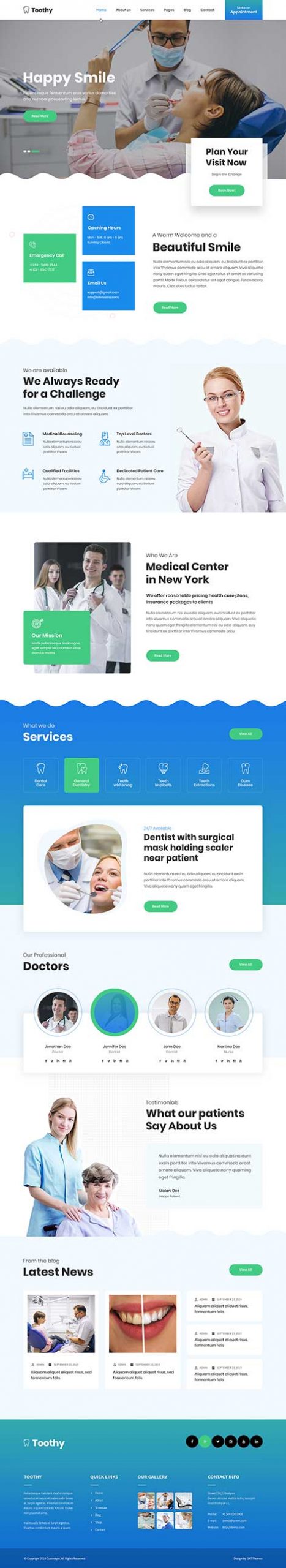 dental care WordPress theme