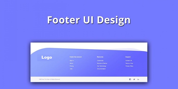 design a website footer