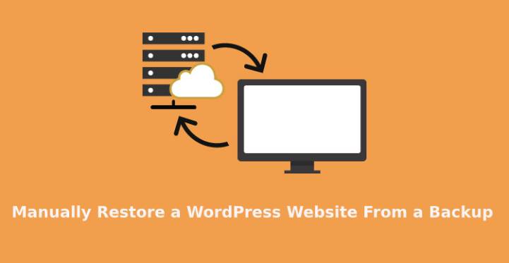 manually restore a WordPress website