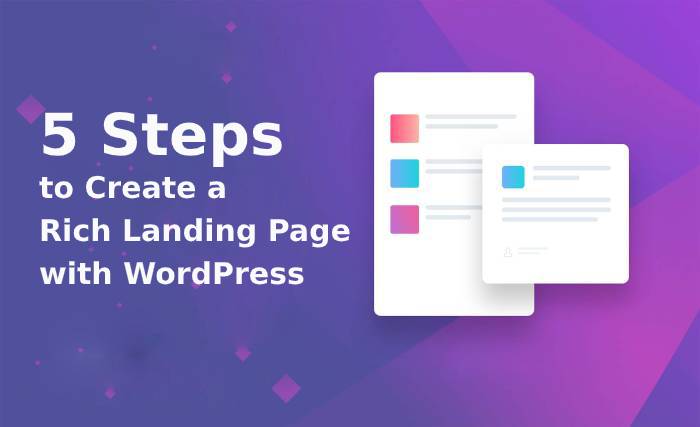 create a rich landing page 