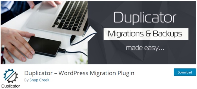 duplicator wordpres plugin