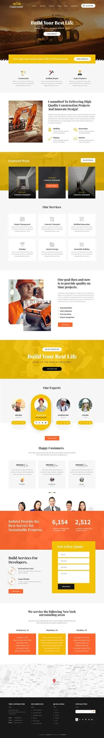 Construction Company WordPress Theme