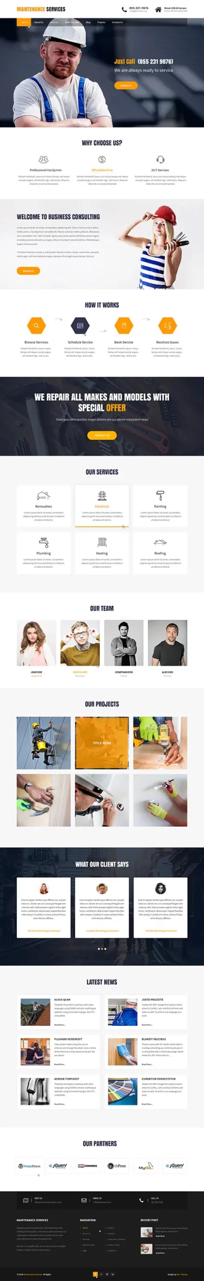 Home Services WordPress Theme