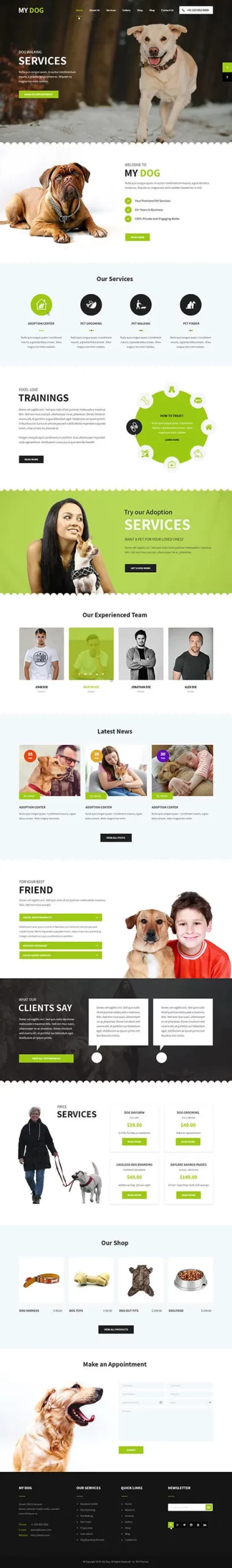 PetShop WordPress theme