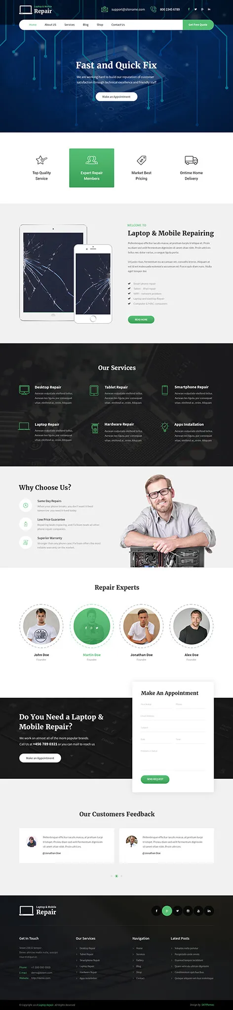 Repair Service WordPress theme