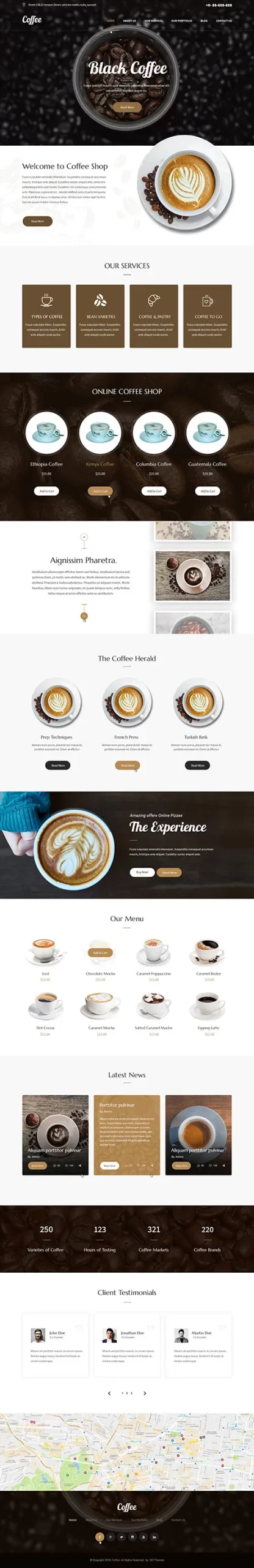 Tea shop WordPress theme