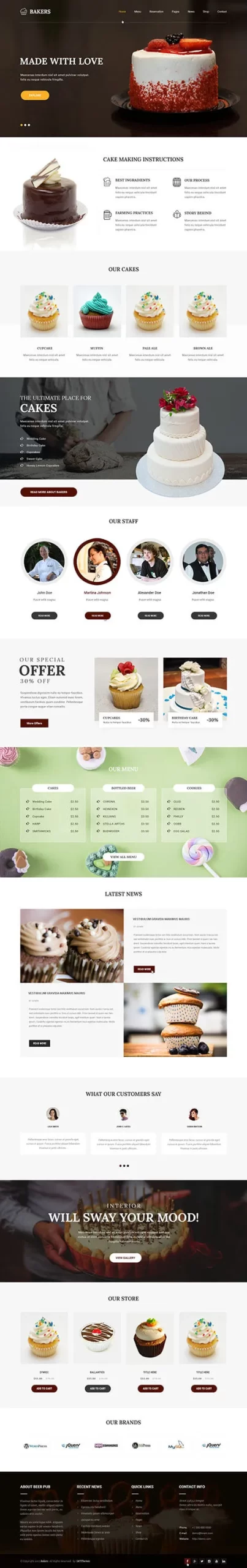 Cake Shop WordPress Theme