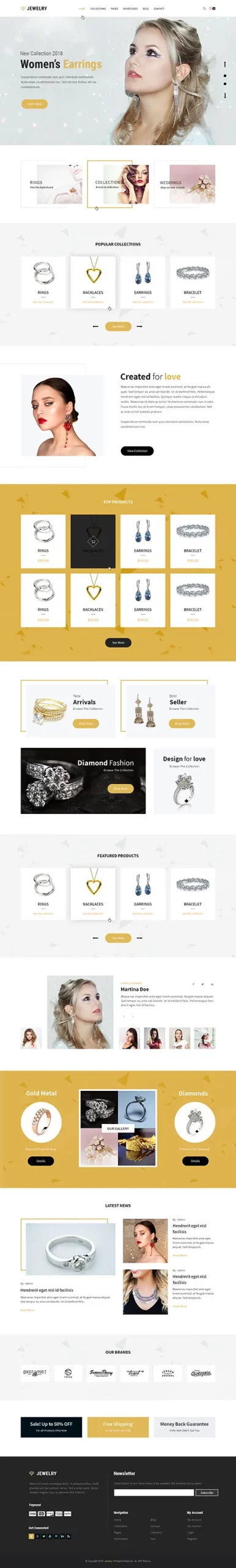Jewellery Gold WordPress theme