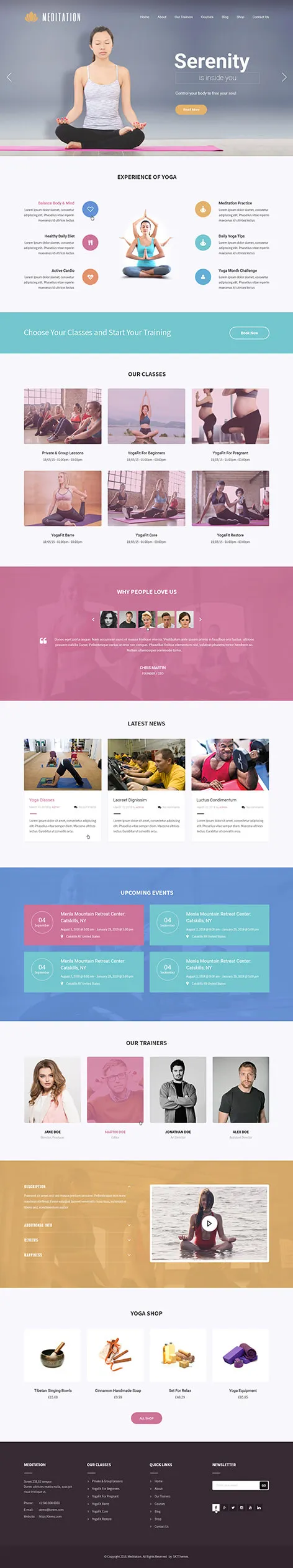 Pranayama Yoga WordPress Theme