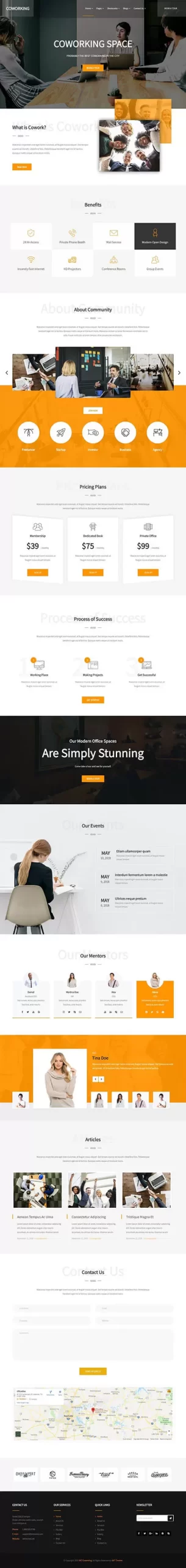 Coworking Space WordPress Theme