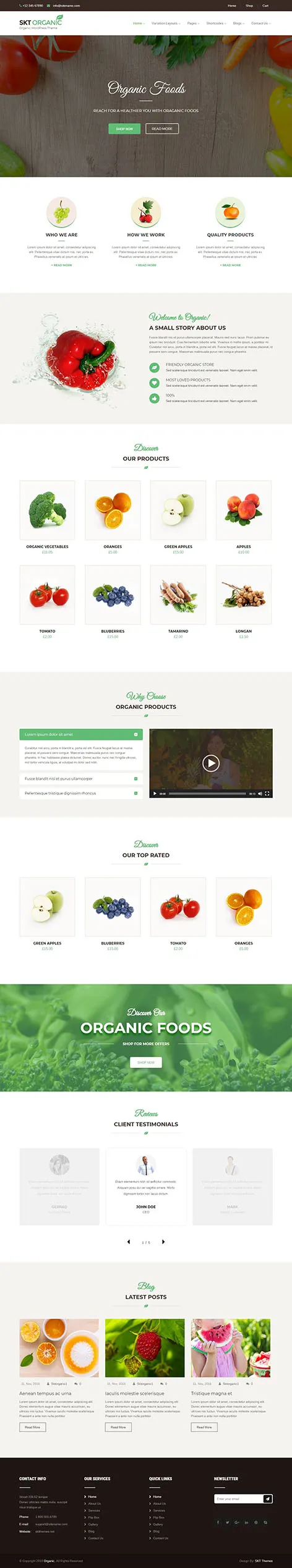 Organic Store WordPress Theme