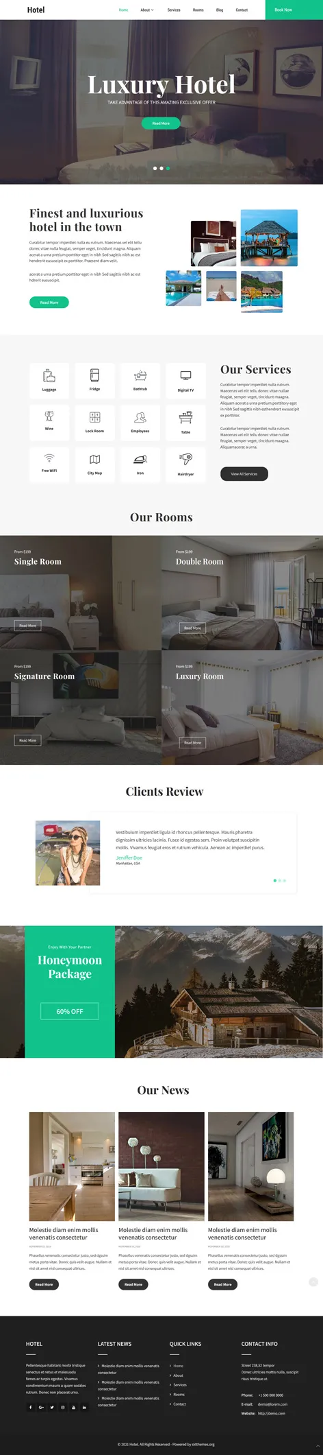 Luxury Hotel WordPress Theme