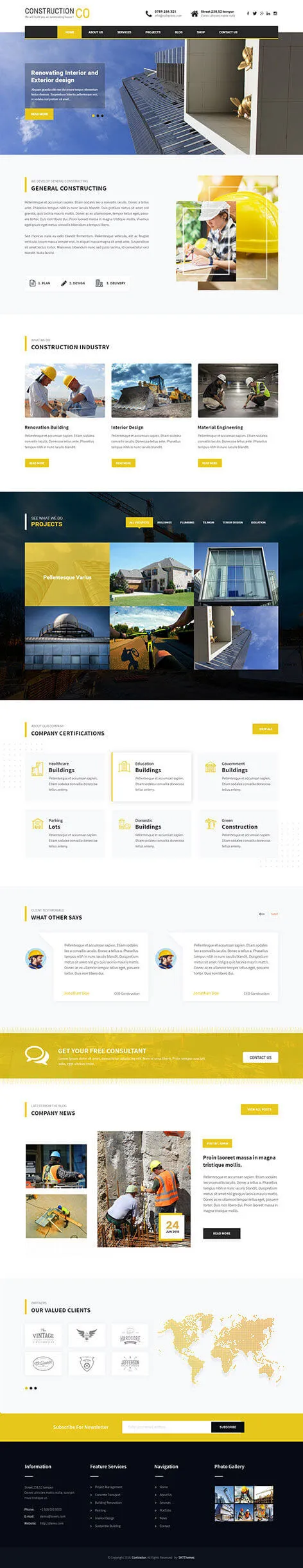 Construction WordPress Theme