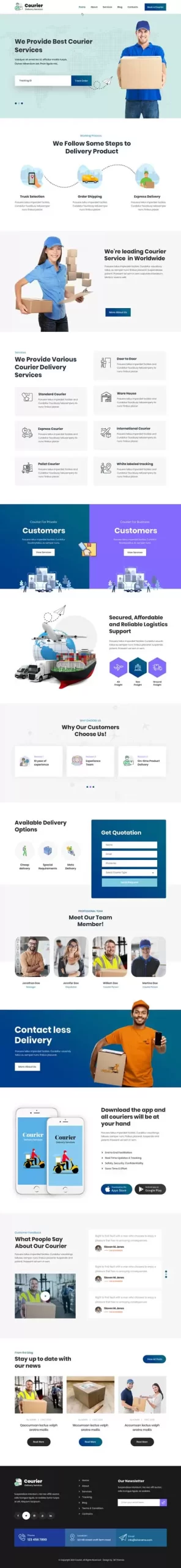Courier Delivery WordPress Theme