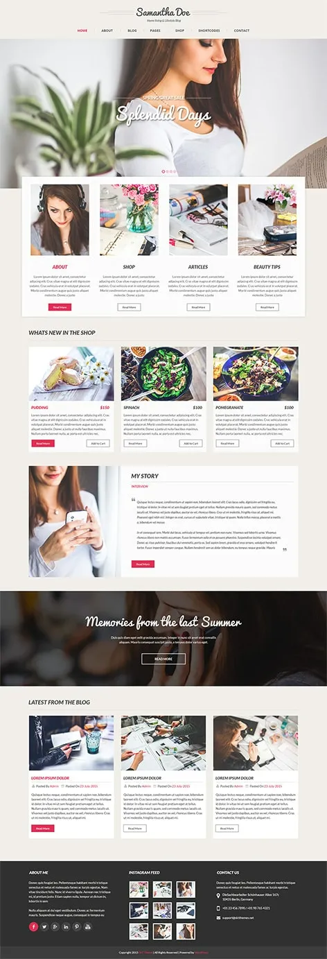 Female WordPress theme