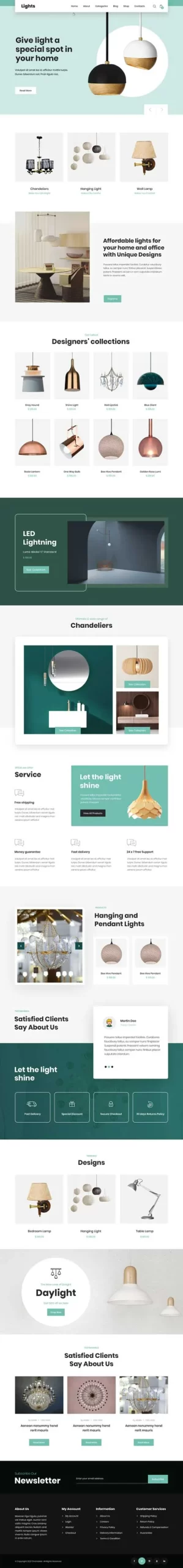 Lighting Service WordPress Theme