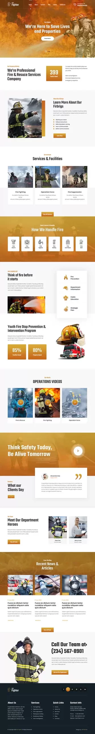 Fire Safety WordPress Theme