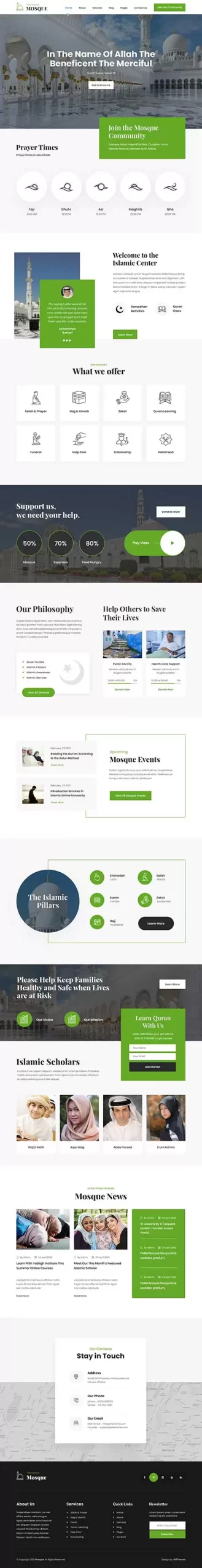 Islamic Center WordPress Theme