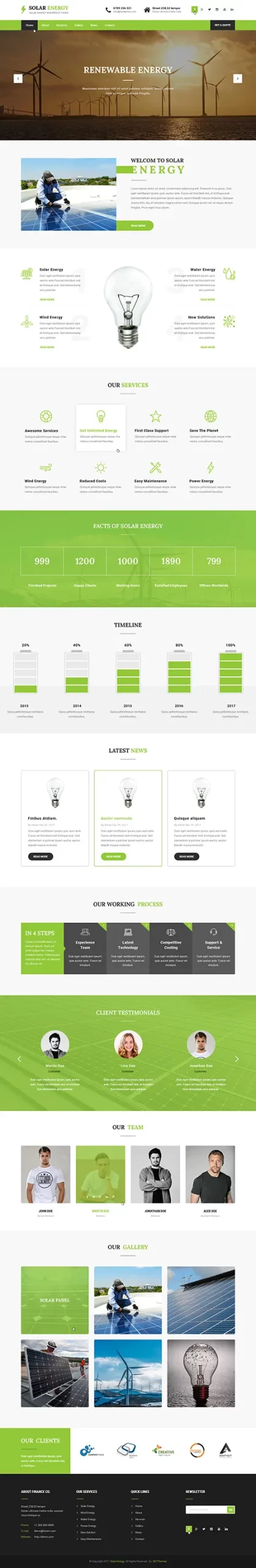 Green Energy WordPress Theme