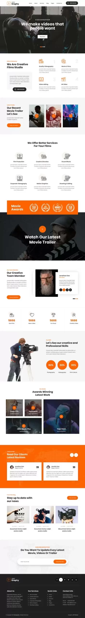 Videographer WordPress Theme