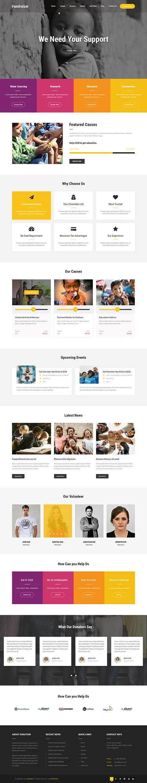 Crowdfunding WordPress theme