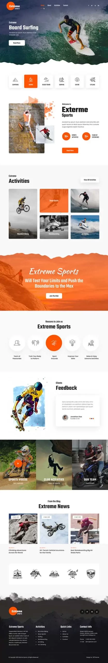 Outdoor Sports WordPress Theme