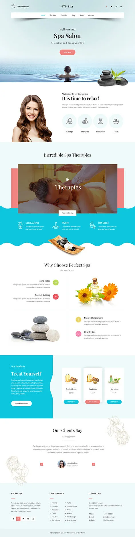 Beauty Salon Spa WordPress Theme