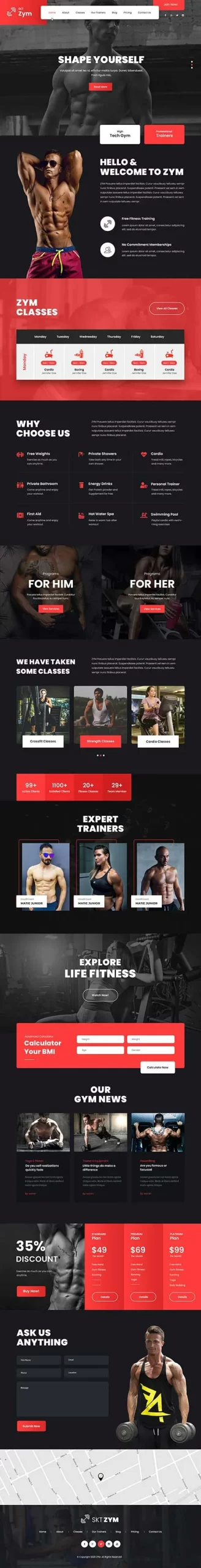 Personal Trainer WordPress Theme