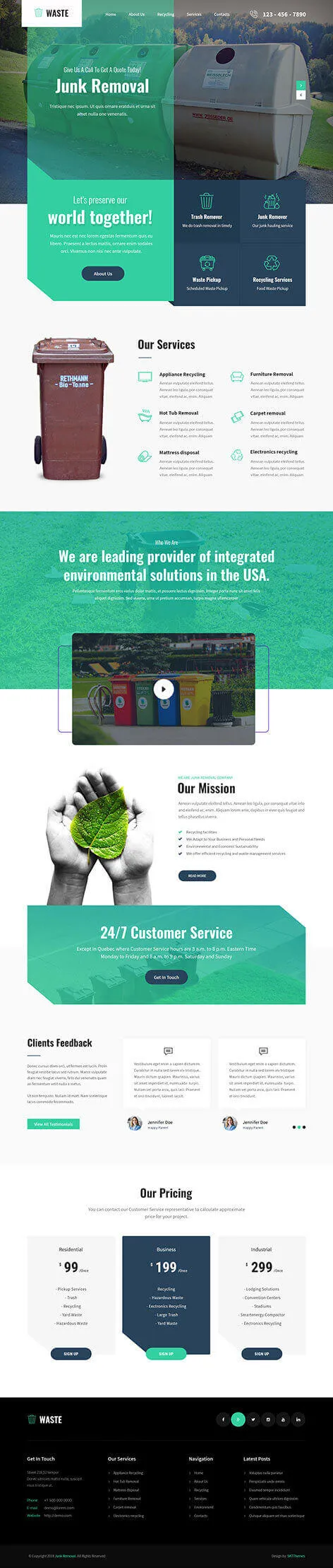 Junk Removal WordPress theme