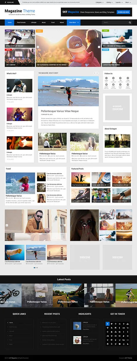 Magazine Style WordPress Theme