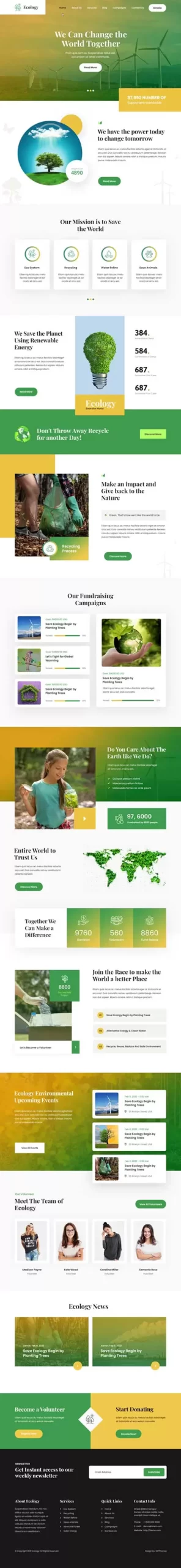 Ecological WordPress Theme