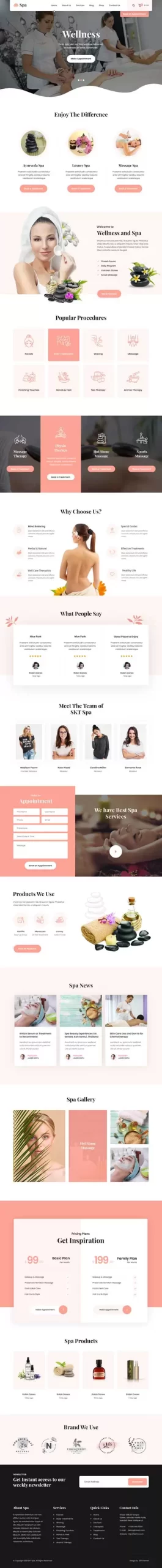 Spa Salon WordPress Theme