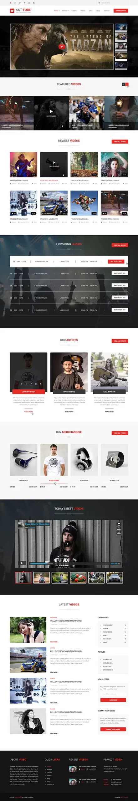 Video Gallery WordPress Theme