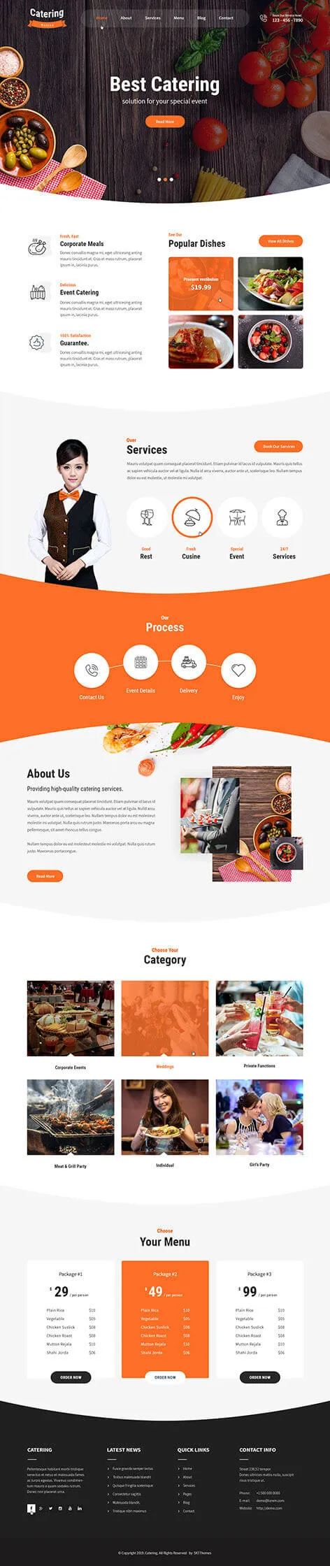 Catering food WordPress Theme