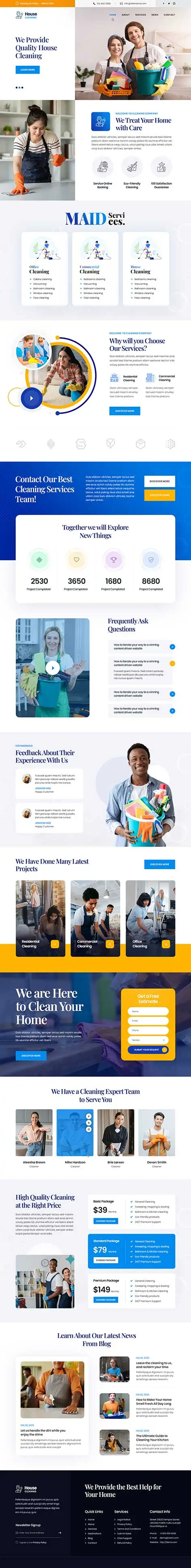 Cleaning Services WordPress Theme