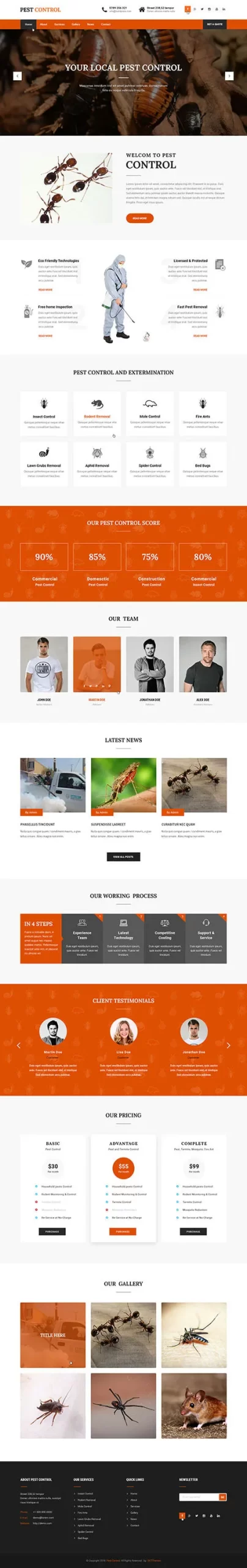 Rodents Control WordPress Theme