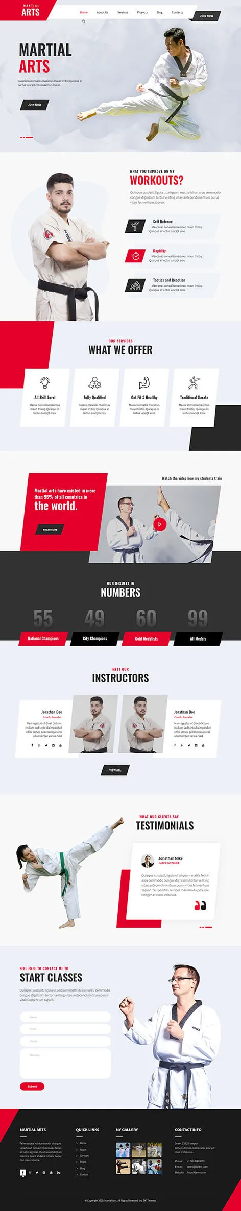 Karate School WordPress Theme