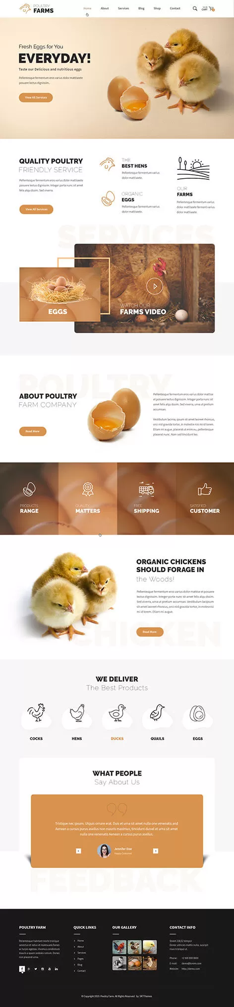 Poultry & Crow farm WordPress Theme