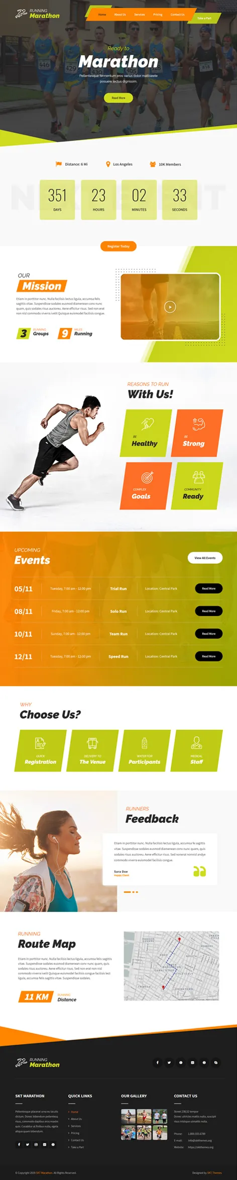 Running Sports WordPress Theme