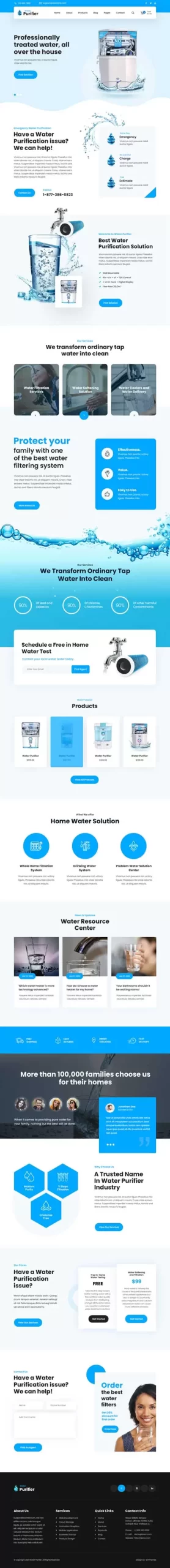 water filter WordPress theme