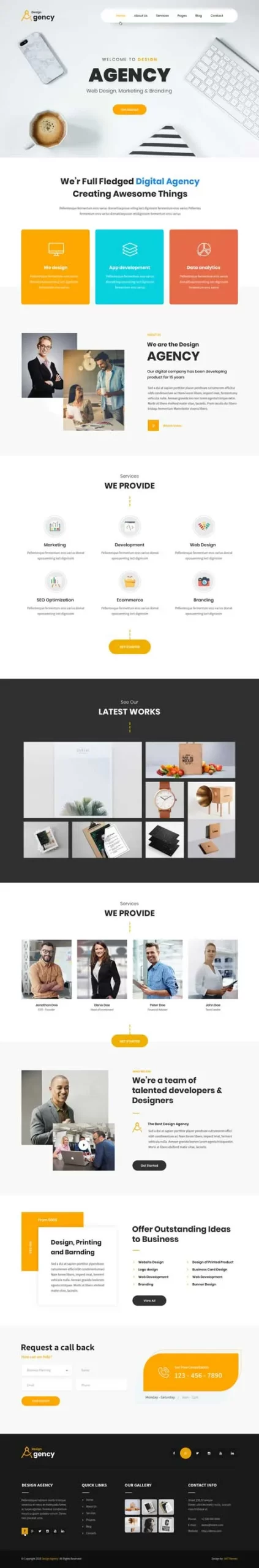 A Agency WordPress theme