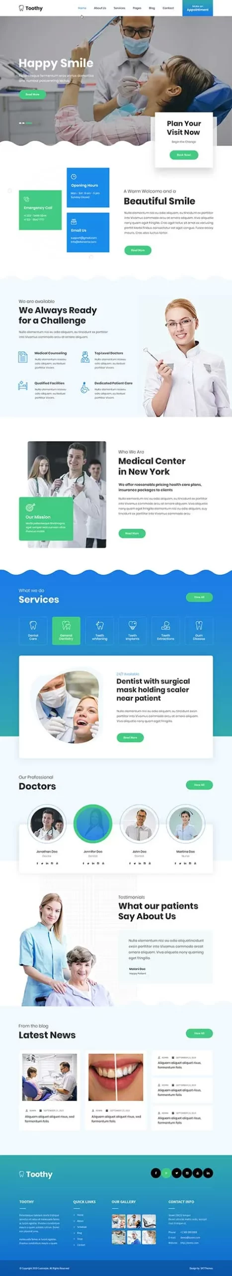 Dental Care WordPress Theme