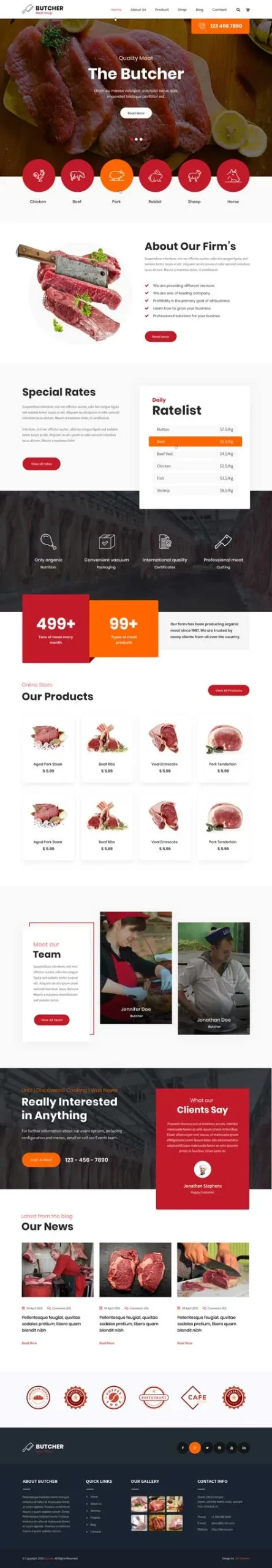 Meat Shop WordPress Theme