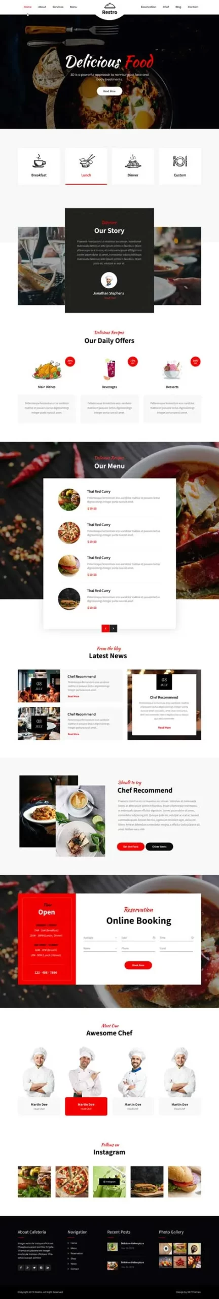 Restaurant WordPress theme